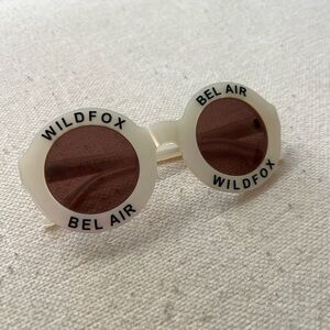 Wildfox Round Bel Air Sunglasses in Ivory and Brown